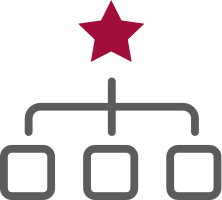 Hierarchie mit Stern Icon