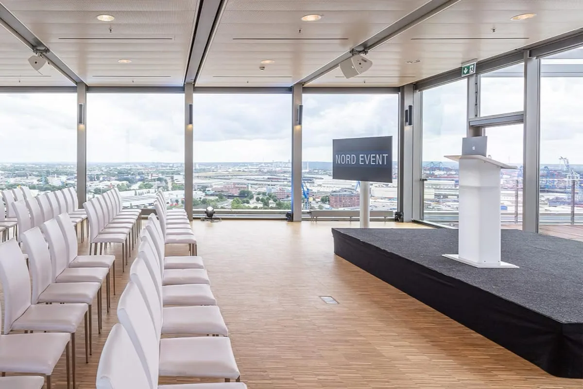 Raum in der Hamburger Eventlocation Penthouse Elb-Panorama