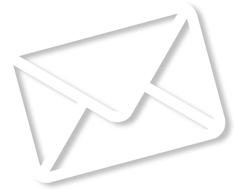 Transparente Fläche mit weißem Brief-Icon, der E-Mails symbolisieren soll.