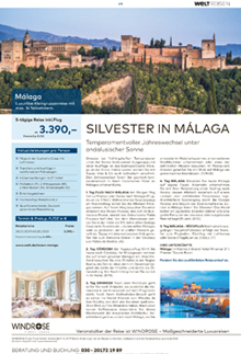 Sonderthema Reise Silvester in Malaga